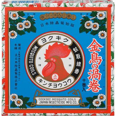 金鳥の渦巻 蚊取り線香 1箱 10巻 (線香立1個入) 約7時間有効 蚊 駆除剤 渦巻き KINCHO キンチョー