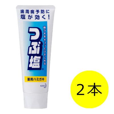 歯磨き粉 つぶ塩薬用ハミガキ スタンディングチューブ 180g 1セット（2本） 花王 虫歯・口臭・歯周病予防