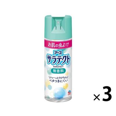 蚊 トコジラミ マダニ サラテクト 無香料 400mL 1セット（3本入） 虫除けスプレー お肌の虫よけ アウトドア 大容量 アース製薬