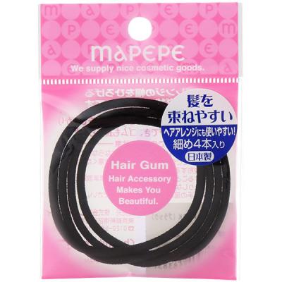 マペペ リングゴムM ブラック 1袋（4個入） シャンティ
