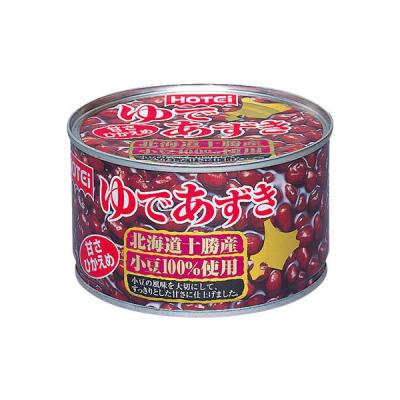 ホテイ　ゆであずき　北海道十勝産小豆100％使用　甘さひかえめ　430g　 1セット（3缶）　缶詰