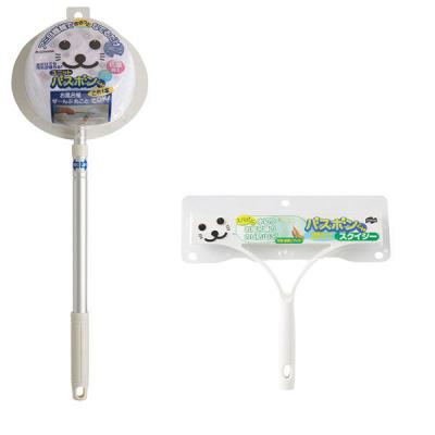 お風呂用ブラシ ユニットバスボンくん抗菌 ホワイト 水切り バスボンくん スクイジー 1セット