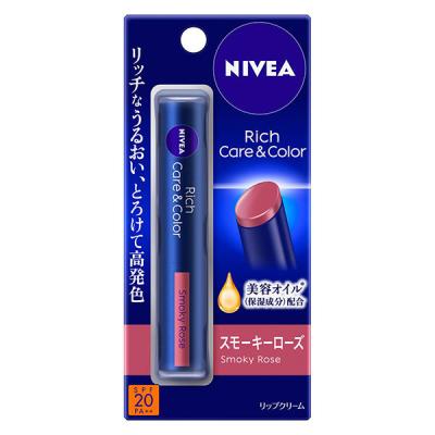 ニベア リッチケア＆カラーリップ スモーキーローズ 2g SPF20・PA++ 花王