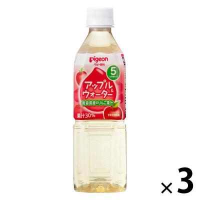（5ヵ月頃から）アップル＆ウォーター 500ml  1セット（1本×3） 青森産りんご果汁入り ピジョン ベビー飲料