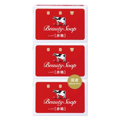 牛乳石鹸BEAUTY SOAP化粧石鹸カウブランド赤箱a1一箱100個入100g LOHACO - カウブランド赤箱 ローズ調の香り 90g×3個入り 1パック 牛乳