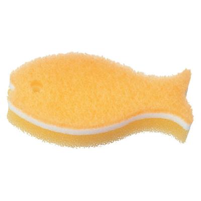おさかなスポンジ イエロー 1個 マーナ