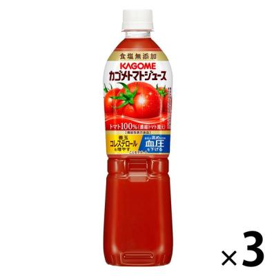 【機能性表示食品】カゴメ トマトジュース食塩無添加 スマートPET 720ml 1セット（3本）【野菜ジュース】