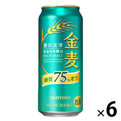 金麦　糖質オフ75% 50本 LOHACO - ビール類 金麦 糖質75%off（オフ）500ml 1パック(6本) 缶 第3
