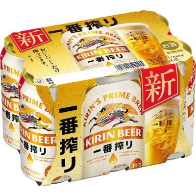 ビール　缶ビール　一番搾り　350ml　1パック(6本入)　キリンビール KB23A