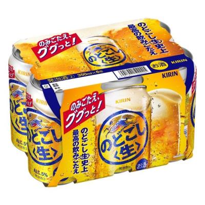 【2018年リニューアル】新・のどごし〈生〉 350m【4ケース】 LOHACO - ビール類 発泡酒 新ジャンル のどごし〈生〉 350ml 1パック(6