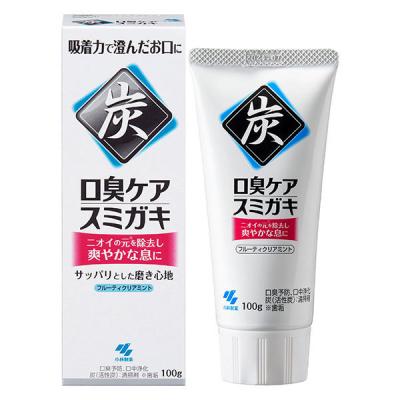 歯磨き粉 ホワイトニング スミガキ 炭配合（清掃剤） フルーティクリアミントの香り 100g 小林製薬