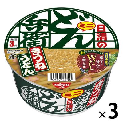 日清食品 日清のどん兵衛 きつねうどんミニ 42g （西日本） カップ麺ミニ カップうどん 3個