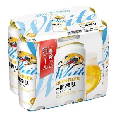 LOHACO - ビール キリン一番搾り ホワイトビール 缶 500ml 1パック(6本)
