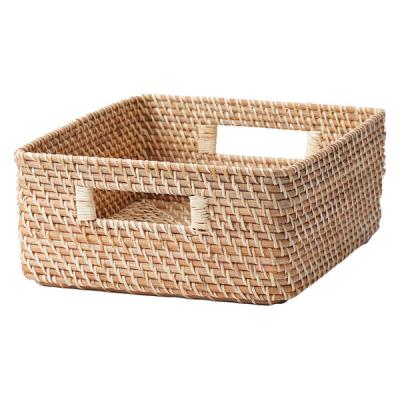 LOHACO - 無印良品 重なるラタン角型バスケット 中 （V）約幅35