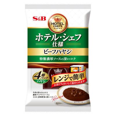 ホテル・シェフ仕様 ビーフハヤシ 4個パック レンジ対応 1個 エスビー食品 レトルト