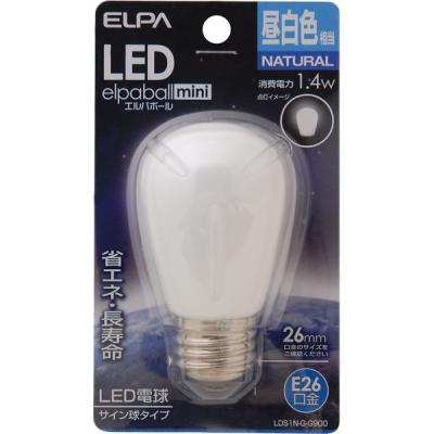 【アウトレット】朝日電器 LED電球サイン球E26 LDS1N-G-G900 1個