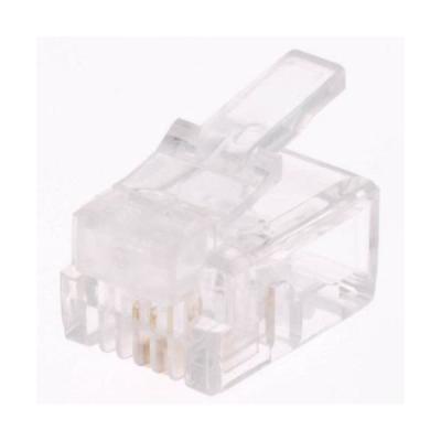 【アウトレット】オーム電機 モジュラープラグ 6極2芯用 5個入り 電話線 TP-0420 1個