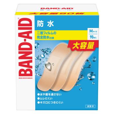 【アウトレット】【Goエシカル】訳あり バンドエイド 防水 Mサイズ 90枚 1箱 絆創膏（ばんそうこう）
