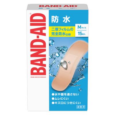 【アウトレット】【Goエシカル】訳あり バンドエイド 防水 Mサイズ 15枚 1箱 絆創膏（ばんそうこう）