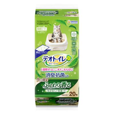 LOHACO - デオトイレ ふんわり香る 消臭・抗菌シート 気分安らぐ茶葉の