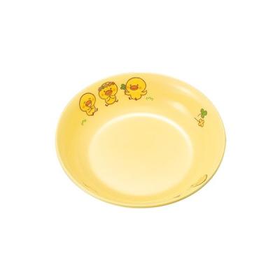 ひよこぐみ 14cm丸深皿 イエロー 142×33mm D52HIY 1枚 メラミン食器 食洗機可 給食 日本製 国際化工
