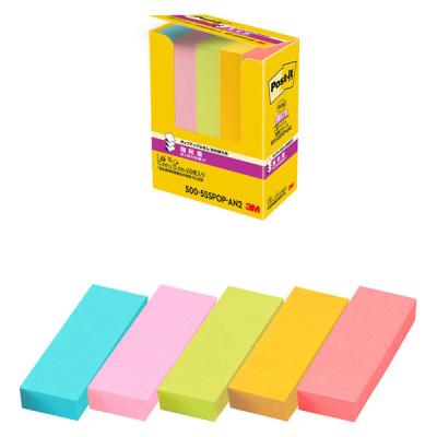 スリーエム（3M） ポストイット ポップアップふせん 付箋 強粘着 詰替用 75×25mm マルチカラー5色 1箱（5冊）