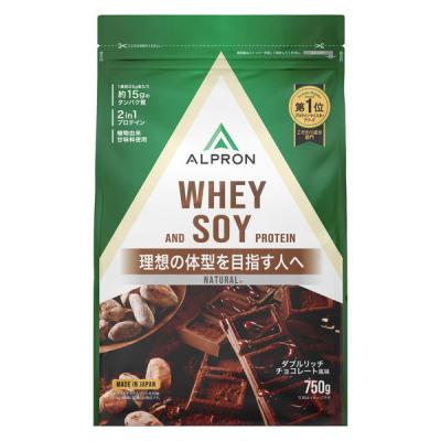 ホエイ＆ソイプロテイン　ダブルリッチチョコ風味　1袋（750g）　アルプロン　ALPRON