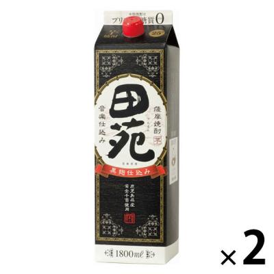 田苑 芋 黒ラベル 25度 1.8L 1800ml パック 1セット（2本） 芋焼酎 田苑酒造