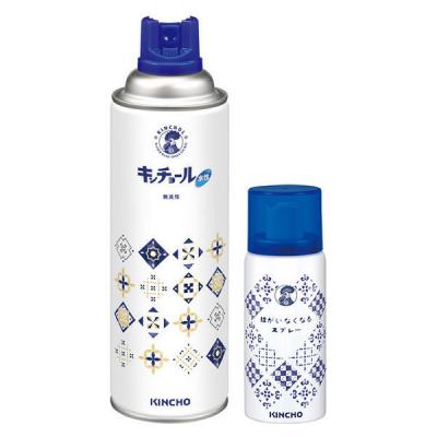 水性キンチョール 無臭性450mL オリジナルデザイン缶 ＋ 蚊がいなくなるスプレー 簡易パッケージ 無香料 セット