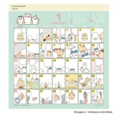【アウトレット】【2026年度版カレンダー】アートプリントジャパン 26CL/167 コミックデザイン/ちいかわ 1冊