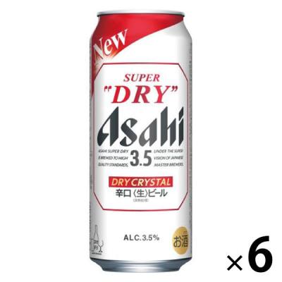 LOHACO - ビール アサヒ スーパードライ ドライクリスタル 缶 500ml 6本