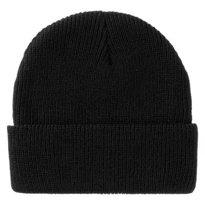 【アウトレット】ヤマショウ 現場のチカラ ニット帽子（折り返し） YBK-407BK 1個 オリジナル