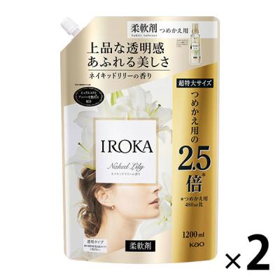 【セール】フレアフレグランス IROKA（イロカ） ネイキッドリリー 詰め替え 超特大 1200ml 1セット（2個入） 柔軟剤 花王