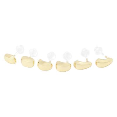 ピアス エリプスフープ樹脂ポスト6点セット ゴールド LAKOLE/ラコレ