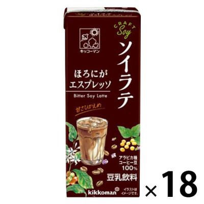キッコーマンソイフーズ クラフトソイ ソイラテ ほろにがエスプレッソ 200ml 1箱（18本入）