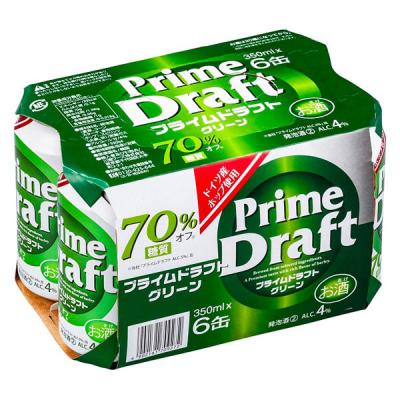 【アウトレット】 プライムドラフト グリーン 糖質70％オフ 350ml 1セット（6本）