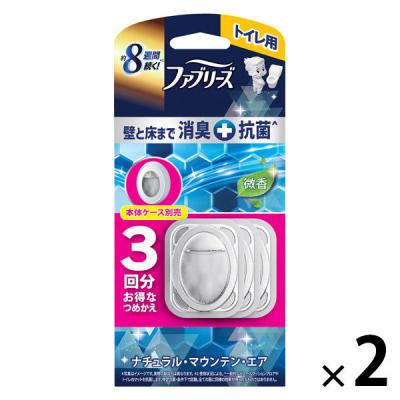 ファブリーズ トイレ用消臭剤+抗菌 トイレ用 置き型 ナチュラル・マウンテン・エア 詰め替え 1セット（1パック（3個入）×2） P＆G