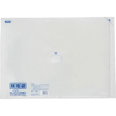 ジャパックス LD規格袋 No.18 透明 厚み0.03mm K-18 1冊(100枚)