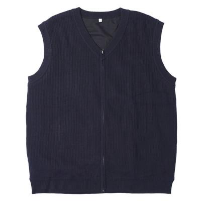 【アウトレット】【ヒートベスト】 山善 YAMAZEN ニット暖かベスト （服のみ） ネイビー M YNHV-2024-M 1着