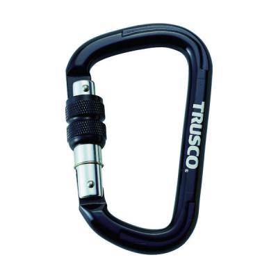 トラスコ中山 TRUSCO ネジロック付カラビナ 線径10.5 110 ブラック TKNNL1111BK 1個 450-7177