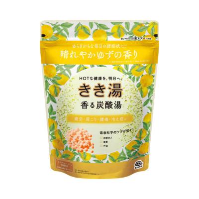 薬用 入浴剤 炭酸 きき湯 香る炭酸湯 ゆずの香り 360g 1個 透明タイプ 温泉科学 疲労回復 医薬部外品 アース製薬