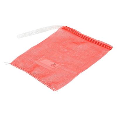 【アウトレット】シモジマ 野菜用 メリヤスネット 2kg ラベル付 赤 004711784 1束（25枚入）