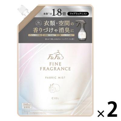 ファーファ ファインフレグランス ファブリックミスト シエル ウォーミングブーケ 詰め替え 540mL 1セット（1個×2） 除菌 消臭