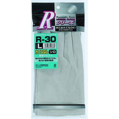 【アウトレット】おたふく手袋 白 L 豚クレ カフス無 1P R-30 1双