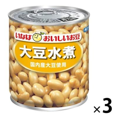缶詰 いなば食品 大豆水煮 国産大豆使用 290g 1セット（3缶）
