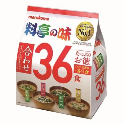 マルコメ たっぷりお徳 料亭の味 ＜油あげ・わかめ・とうふ・長ねぎ＞ 36食 1個