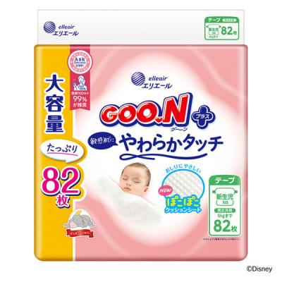 LOHACO - グーンプラス おむつ テープ 新生児（〜5kg）1パック（82枚入