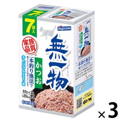 無一物 かつお 一本釣り 280g（40g×7袋）1セット（1個×3）はごろもフーズ キャットフード ウェット パウチ