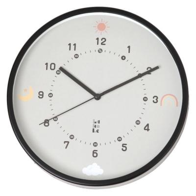 (らこれキッズ)ウォールクロック ブラック 時計 LAKOLE/ラコレ