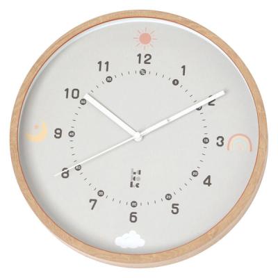 (らこれキッズ)ウォールクロック ナチュラル 時計 LAKOLE/ラコレ